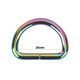 25mm Rainbow Non-Welded Metal D-Rings (Pack of 2)